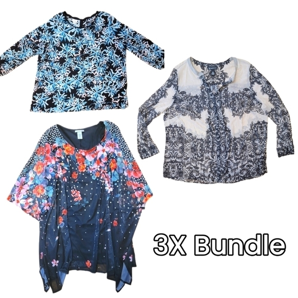 INC International Concepts Tops - Floral Blouse Bundle Plus Size